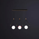 DecorBites™ Ivory Glass Minimalist Ball Suspension Light - Creative Island Fixture