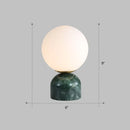 DecorBites™ Ivory Glass Nightstand Light - Nordic Table Lamp with Marble Pedestal
