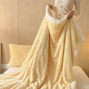 DecorBites™ Jacquard Lamb Wool Double-Layer Blanket for Cozy Comfort & Style