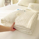 Decorbites jacquard summer cool blanket white & green bedroom quilt