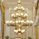 Decorbites jade chandelier bronze living room multi tier glass lamp