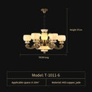 Decorbites jade chandelier bronze living room multi tier glass lamp