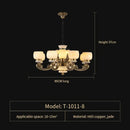 Decorbites jade chandelier bronze living room multi tier glass lamp
