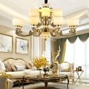 Decorbites jade chandelier bronze living room multi tier glass lamp