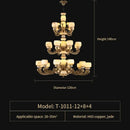 Decorbites jade chandelier bronze living room multi tier glass lamp