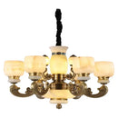 Decorbites jade chandelier bronze living room multi tier glass lamp