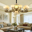 Decorbites jade chandelier bronze living room multi tier glass lamp