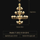 Decorbites jade chandelier bronze living room multi tier glass lamp