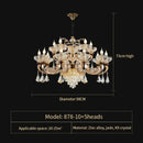 Decorbites jade crystal chandelier gold living room lamp