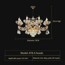 Decorbites jade crystal chandelier gold living room lamp
