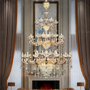 Decorbites jade crystal chandelier gold living room lamp