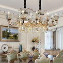 Decorbites jade crystal chandelier gold living room lamp
