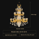 Decorbites jade crystal chandelier gold living room lighting