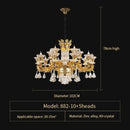 Decorbites jade crystal chandelier gold living room lighting