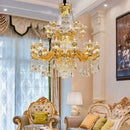 Decorbites jade crystal chandelier gold living room lighting