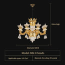 Decorbites jade crystal chandelier gold living room lighting
