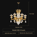 Decorbites jade crystal chandelier gold living room lighting