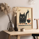 DecorBites™ Japanese Cat Ramen Canvas Wall Art