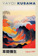 DecorBites™ Japanese Geometric Mountain Landscape Exhibition Canvas Art