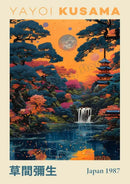 DecorBites™ Japanese Geometric Mountain Landscape Exhibition Canvas Art