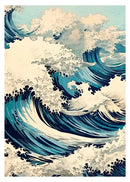 DecorBites™ Japanese Hokusai Art Poster Print on Canvas