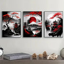 DecorBites™ Japanese Natural Landscape Canvas Wall Art Set