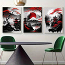 DecorBites™ Japanese Natural Landscape Canvas Wall Art Set