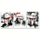 DecorBites™ Japanese Natural Landscape Canvas Wall Art Set