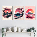 DecorBites™ Japanese Natural Landscape Canvas Wall Art Set