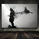 DecorBites™ Japanese Samurai Man with Crow Wall Art