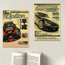 Retro jdm racing black sports car poster bedroom wall art