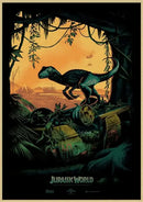 Jurassic park mosquito amber stone dinosaur canvas living room art