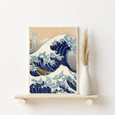 DecorBites™ Katsushika Hokusai Blue Waves Canvas Wall Art