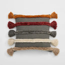 Decorbites knit boho striped cushion cover beige living room tassels