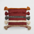 Decorbites knit boho striped cushion cover beige living room tassels
