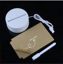 DecorBites™ Lamps for Desk Decoration USB DC5V Note/ Message Board With Pen Table Lamp Luminaria De Mesa Indoor Bedside Night Light