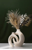 DecorBites™ Large 21cm CAPIRON Ceramic Vase Home Decor