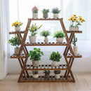DecorBites™ Large Wood Flower Rack Plant Stand
