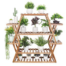 DecorBites™ Large Wood Flower Rack Plant Stand