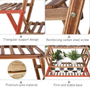 DecorBites™ Large Wood Flower Rack Plant Stand