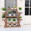 DecorBites™ Large Wood Flower Rack Plant Stand