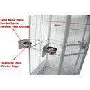 DecorBites™ Large Wrought Iron Parrot Cage with Rolling Base