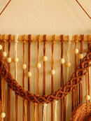 DecorBites™ Leaf Macrame Tapestry Brown Green Wall Tapestry Boho Home Decoration Macrame Wall Hanging Home Living Room Decors Aesthetic Gift