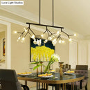 DecorBites™ Leaf-Shaped Metal Island Chandelier with 27 Contemporary Lights for Bedroom