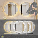 DecorBites™ LED Backlit Round Bathroom Vanity Mirror