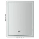 DecorBites™ LED Bathroom Mirror: Adjustable Brightness, Anti-Fog, Time Display