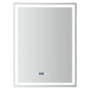 DecorBites™ LED Bathroom Mirror: Adjustable Brightness, Anti-Fog, Time Display