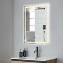 DecorBites™ LED Bathroom Mirror: Adjustable Brightness, Anti-Fog, Time Display