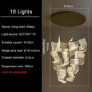 Modern gold sculptural led ceiling chandelier living room light
