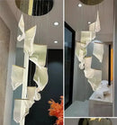 Modern gold sculptural led ceiling chandelier living room light